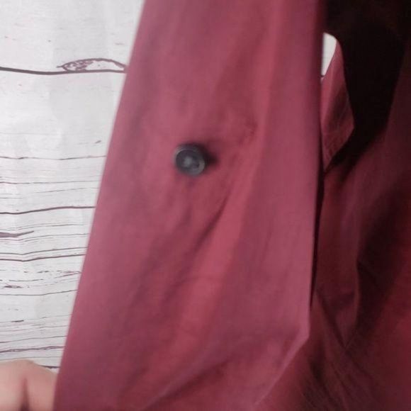 Express Men's Burgundy Fitted Button Down Long Sleeve Nice Shirt Size Large - Picture 10 of 10